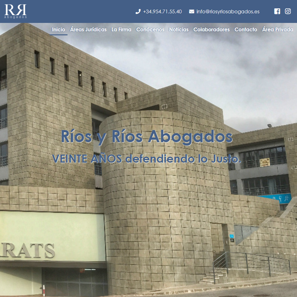 Ríos y Ríos Abogados - Desarrollo Web - CMS - Aplicación WEB